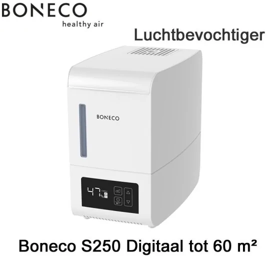 Boneco S250 stoomluchtbevochtiger digitaal tot 60m² | Luchtontvochtigeronline