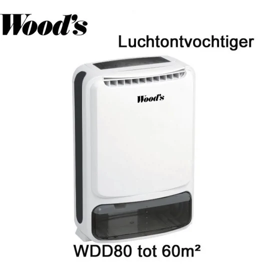 Woods WDD80 adsorptie ontvochtiger voor koude ruimte | Luchtontvochtigeronline