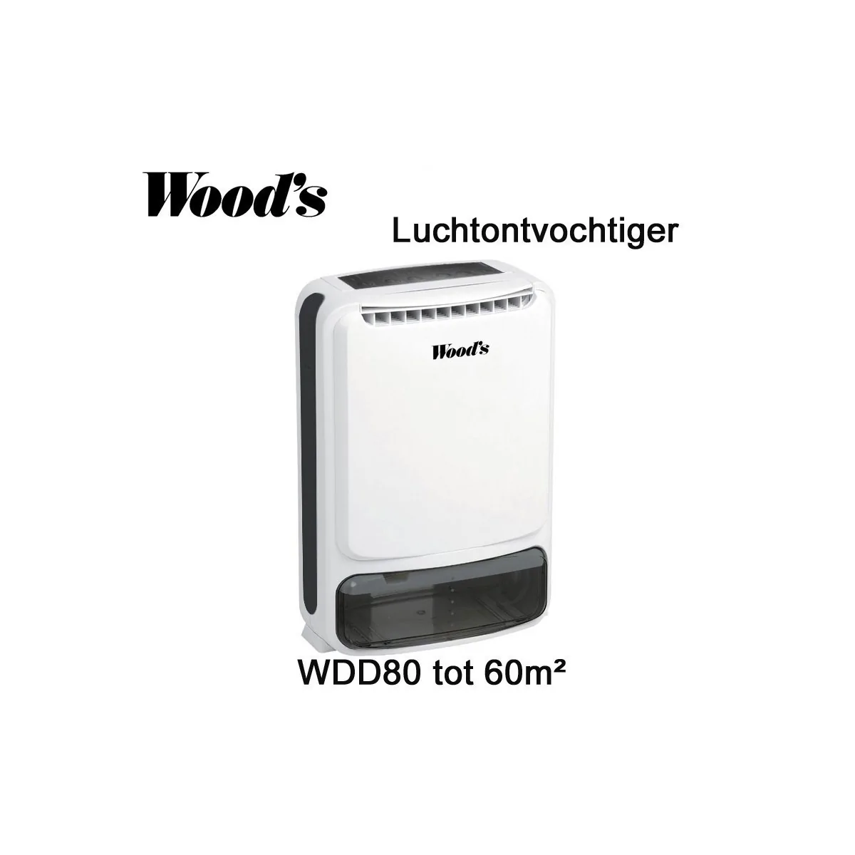Woods WDD80 adsorptie ontvochtiger voor koude ruimte | Luchtontvochtigeronline