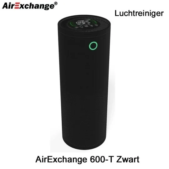 AirExchange 600-T Zwart Luchtreiniger | Luchtontvochtigeronline