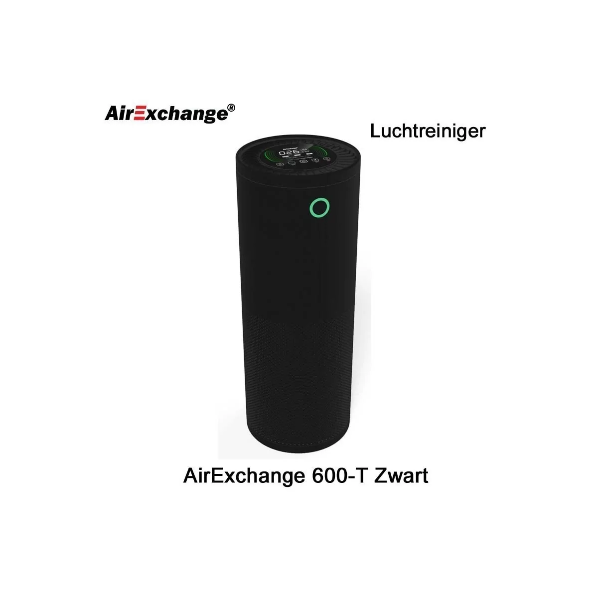 AirExchange 600-T Zwart Luchtreiniger | Luchtontvochtigeronline