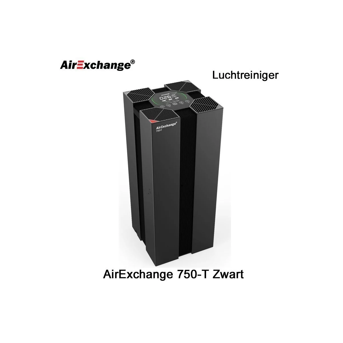 AirExchange 750-T Zwart Luchtreiniger | Luchtontvochtigeronline