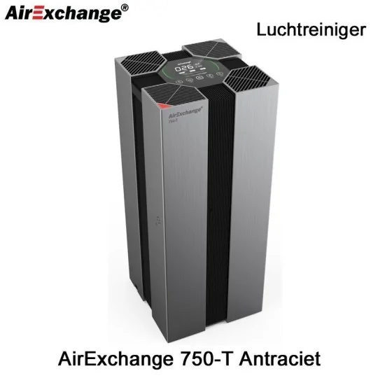 AirExchange 750-T Antraciet Luchtreiniger | Luchtontvochtigeronline