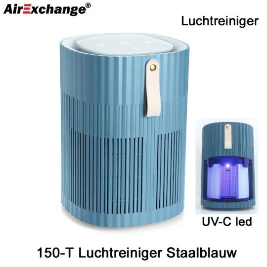 AirExchange 150-T Luchtreiniger Staalblauw | Luchtontvochtigeronline
