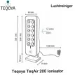 Teqoya TeqAir 200 Ionisator Blauw Grijs | Luchtontvochtigeronline