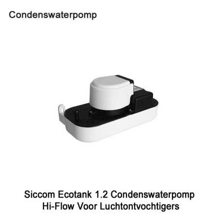 QH1HL/Siccom Ecotank 1.2 Condenswaterpomp hi-flow voor luchtontvochtigers