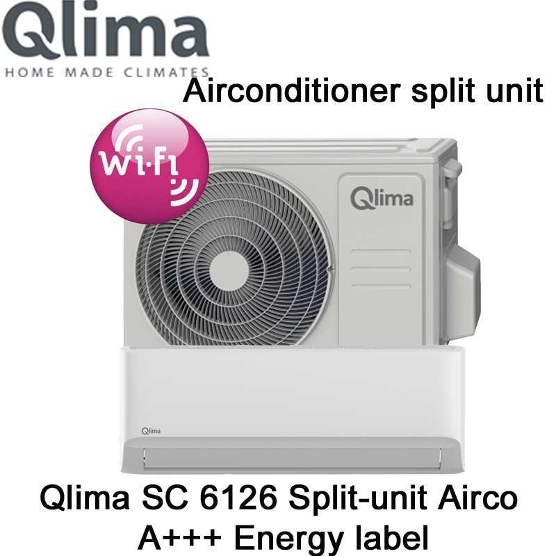 Qlima SC6126 Split Unit Airco met schroefsnelkoppeling en Wifi