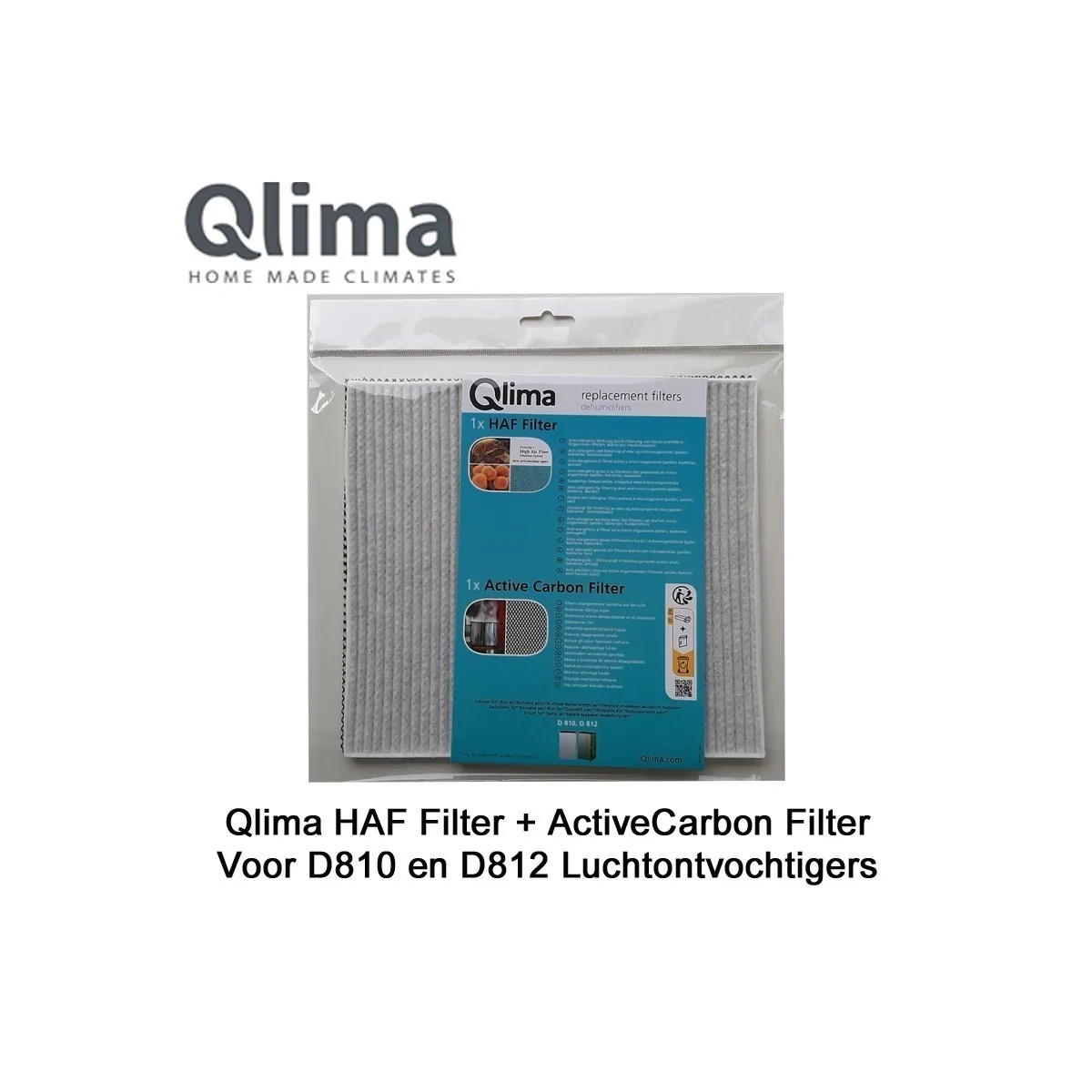 Qlima 3M HAF Filter + Active Carbon Filter voor Qlima D810 en D812 luchtontvochtigers
