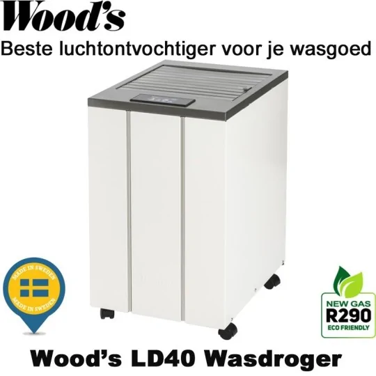 Woods LD40 Wasdroger & Luchtontvochtiger tot 100 m² | Luchtontvochtigeronline