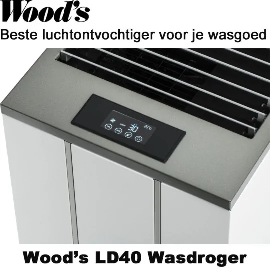 Woods LD40 Wasdroger & Luchtontvochtiger tot 100 m² | Luchtontvochtigeronline