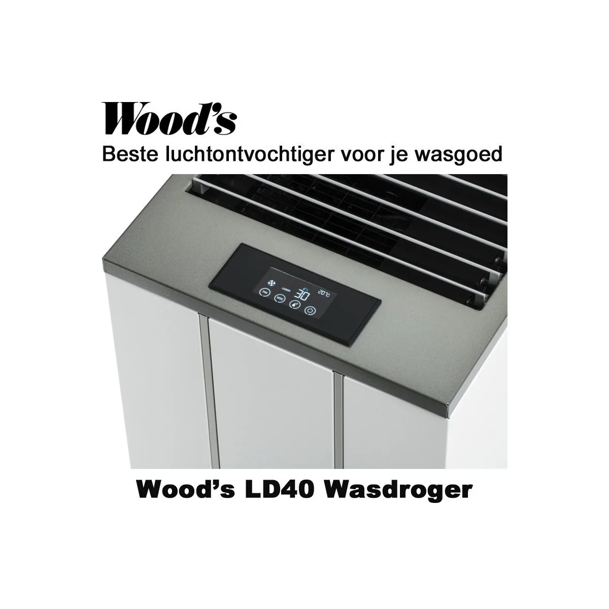 Woods LD40 Wasdroger & Luchtontvochtiger tot 100 m² | Luchtontvochtigeronline