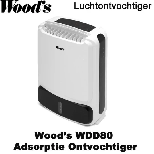 Woods WDD80 adsorptie ontvochtiger voor koude ruimte | Luchtontvochtigeronline