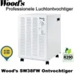 Woods SW38FW professionele luchtontvochtiger, kleur wit tot 140m²/350m³ | Luchtontvochtigeronline