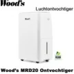 Woods MRD20 Luchtontvochtiger, tot 76 m² | Luchtontvochtigeronline