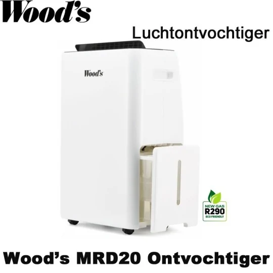Woods MRD20 Luchtontvochtiger, tot 76 m² | Luchtontvochtigeronline