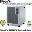 Woods SW42FX professionele luchtontvochtiger, kleur metallic 200 m² | Luchtontvochtigeronline