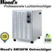 Woods SW38FX professionele luchtontvochtiger, kleur metallic 140 m² | Luchtontvochtigeronline