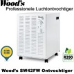 Woods SW42 professionele luchtontvochtiger, 200m² | Luchtontvochtigeronline