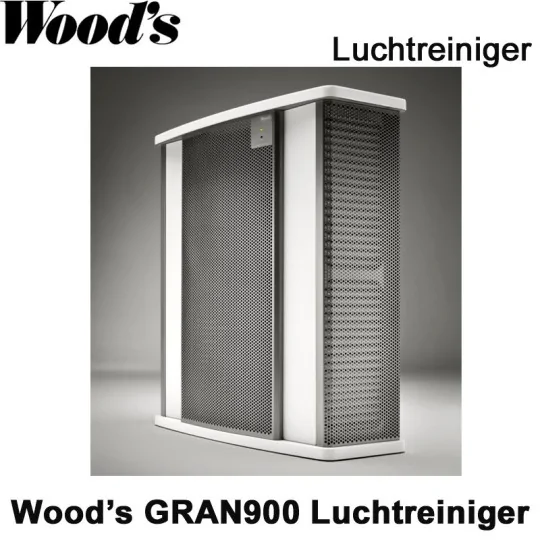 Woods Gran 900 luchtreiniger voor grote ruimte tot 160 m² | Luchtontvochtigeronline