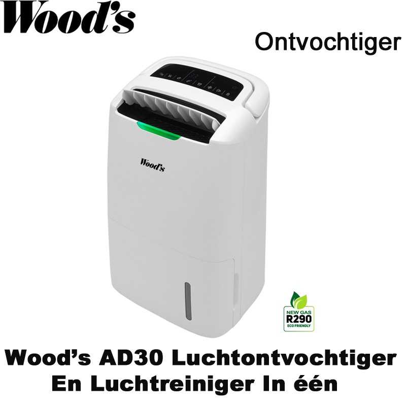 Woods AD30 ontvochtiger en luchtreiniger in een tot 120m² Woods AD30 ontvochtiger en luchtreiniger in een tot 120m²
