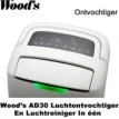 Woods AD30 ontvochtiger en luchtreiniger in een tot 120m² | Luchtontvochtigeronline