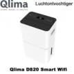 Qlima D820 Luchtontvochtiger tot 52m² | Luchtontvochtigeronline