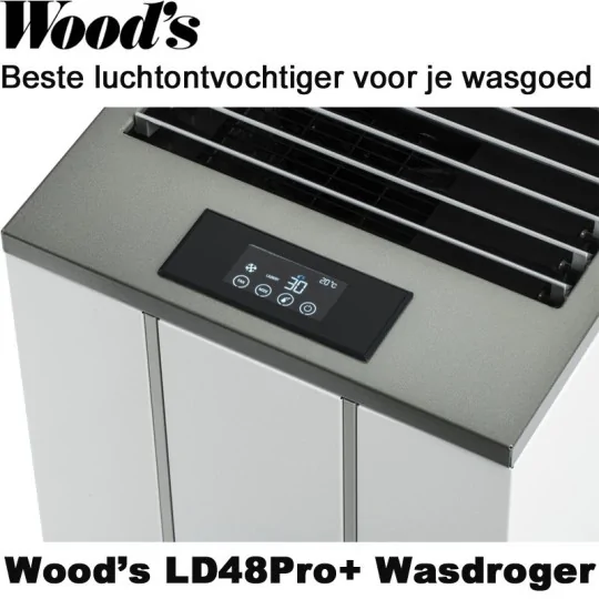 Woods LD48Pro+ Wasdroger & Luchtontvochtiger tot 195 m² | Luchtontvochtigeronline