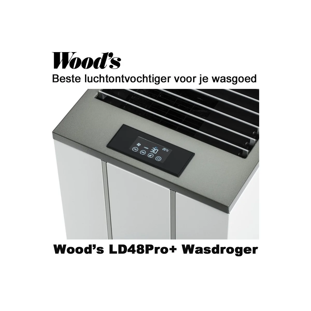 Woods LD48Pro+ Wasdroger & Luchtontvochtiger tot 195 m² | Luchtontvochtigeronline