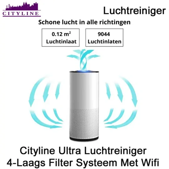 Cityline Ultra luchtreiniger met wifi | Luchtontvochtigeronline