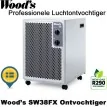 Woods SW38FX professionele luchtontvochtiger, kleur metallic 140 m² | Luchtontvochtigeronline