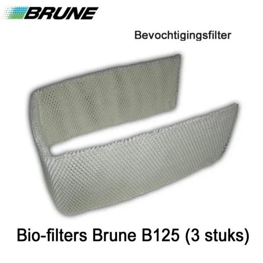 Brune Biofilters voor B125 set van 3 | Luchtontvochtigeronline